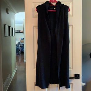 2/$35 Open side split hooded cardigan